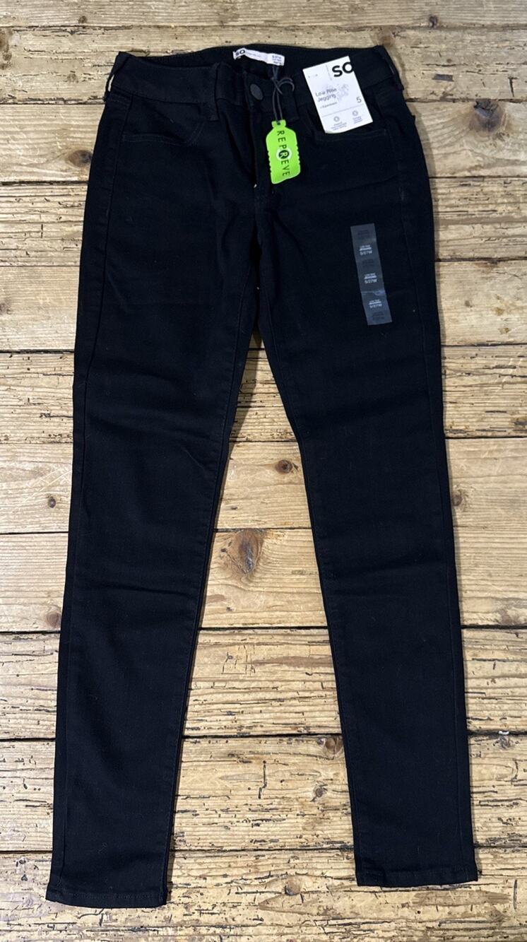 SO Junior Size 5 Black Low Rise Jeggings NWT